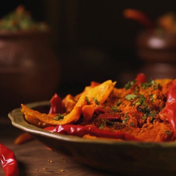 Rajasthani Style Spicy Capsicum And Gram Flour Vegetable