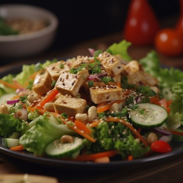 Sesame Tofu And Vegetable Salad