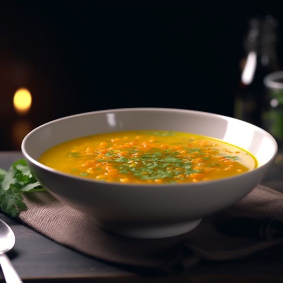 Spiced Carrot and Moong Dal Soup