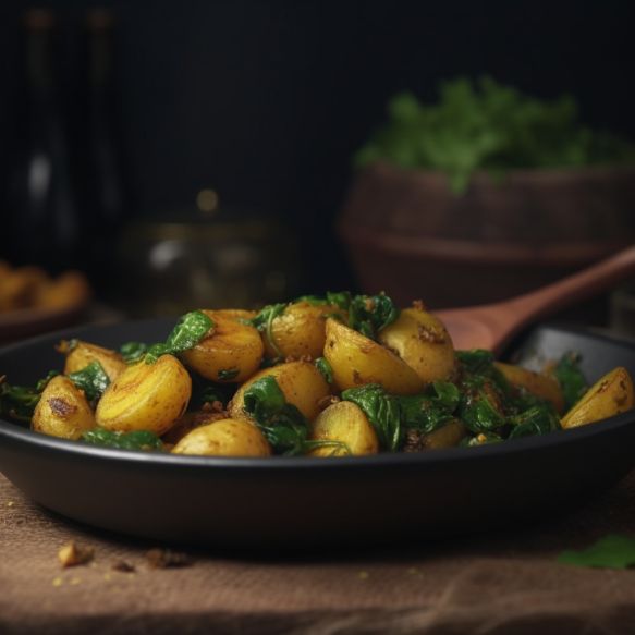 Spiced Potato With Fenugreek Leaves