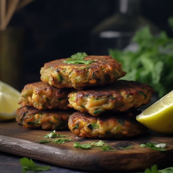 Spiced Zucchini and Lentil Fritters
