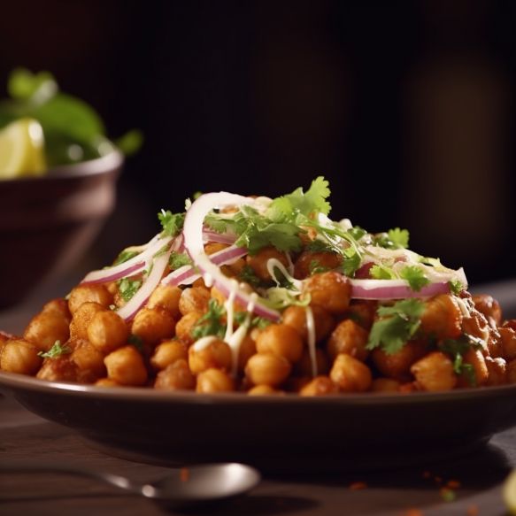Spicy Chickpea And Potato Chaat