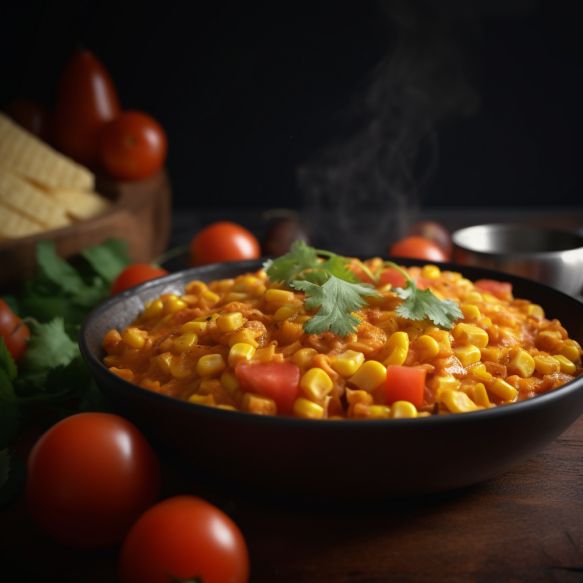Spicy Corn Tomato Bharta