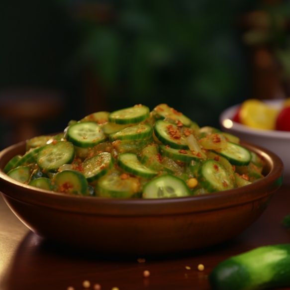 Spicy Cucumber Salad (Khamang Kakdi)