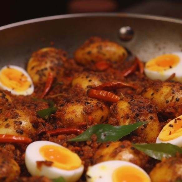 Spicy Egg Pepper Fry