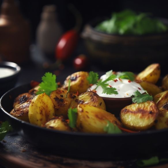 Spicy Grilled Potatoes With Yogurt Marinade