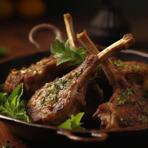 Spicy Lamb Cutlets With Herbs