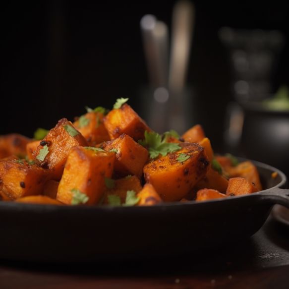 Spicy Roasted Yam With Coconut Masala