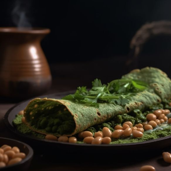 Spinach And Moth Bean Chila