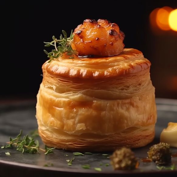 Stuffed Vol Au Vent with Spiced Potato Filling