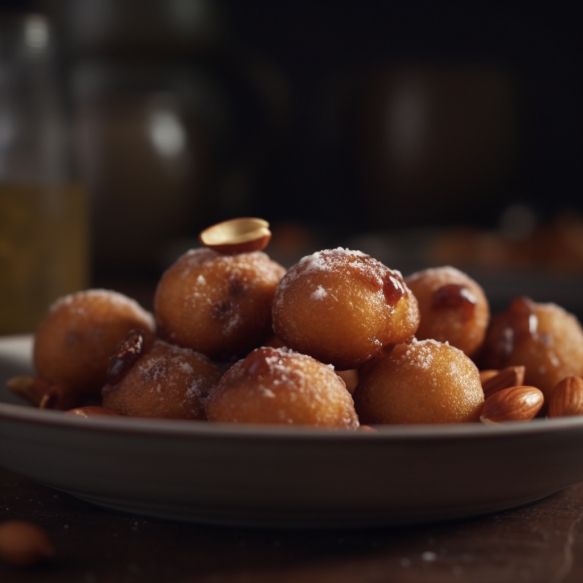 Sweetened Flour Fritters With Nuts