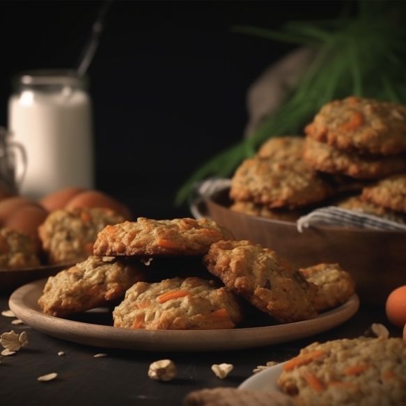 Vegan Carrot Cake Oatmeal Cookies with a Nutty Twist
