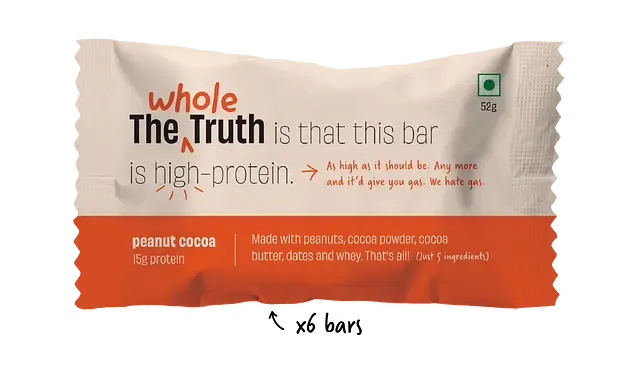 The Whole Truth Peanut Cocoa Protein Bar Image