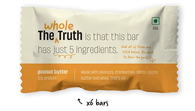 The Whole Truth Peanut Butter Protein Bar Image