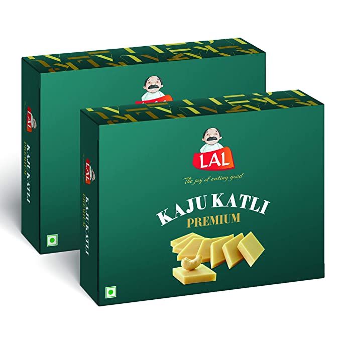Lal Kaju Katli Premium Image