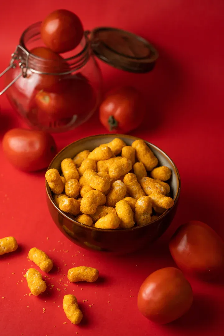 Snackible Tangy Tomato Chickpea Puffs Image