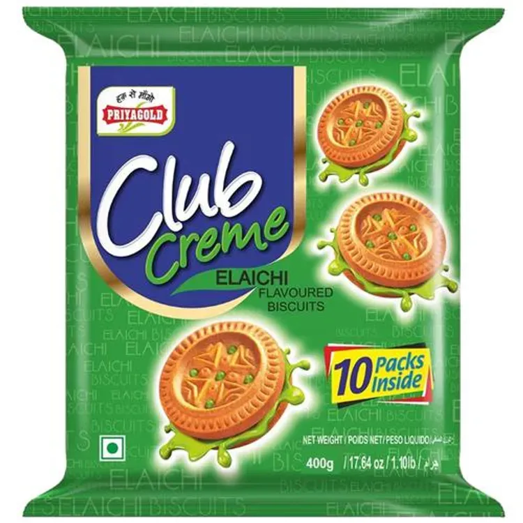 Priyagold Club Creme Sandwich Biscuits - Elaichi Image