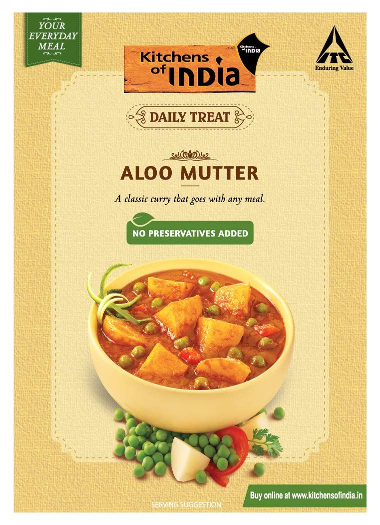 Kitchens of India Ready to Eat Meals Aloo Mutter Image