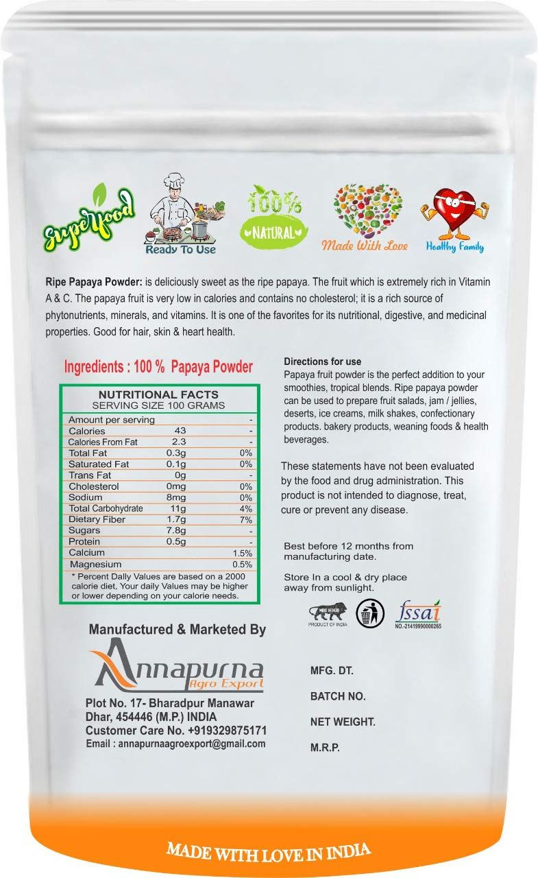 B Natural Ripe Papaya Fruit Powder Image