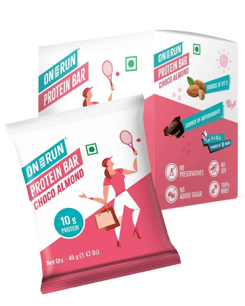On The Run Choco Almonds 10g Protein Bars Image