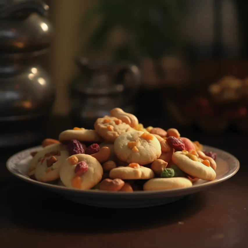 Karachi Cashew and Tutti Frutti Cookies