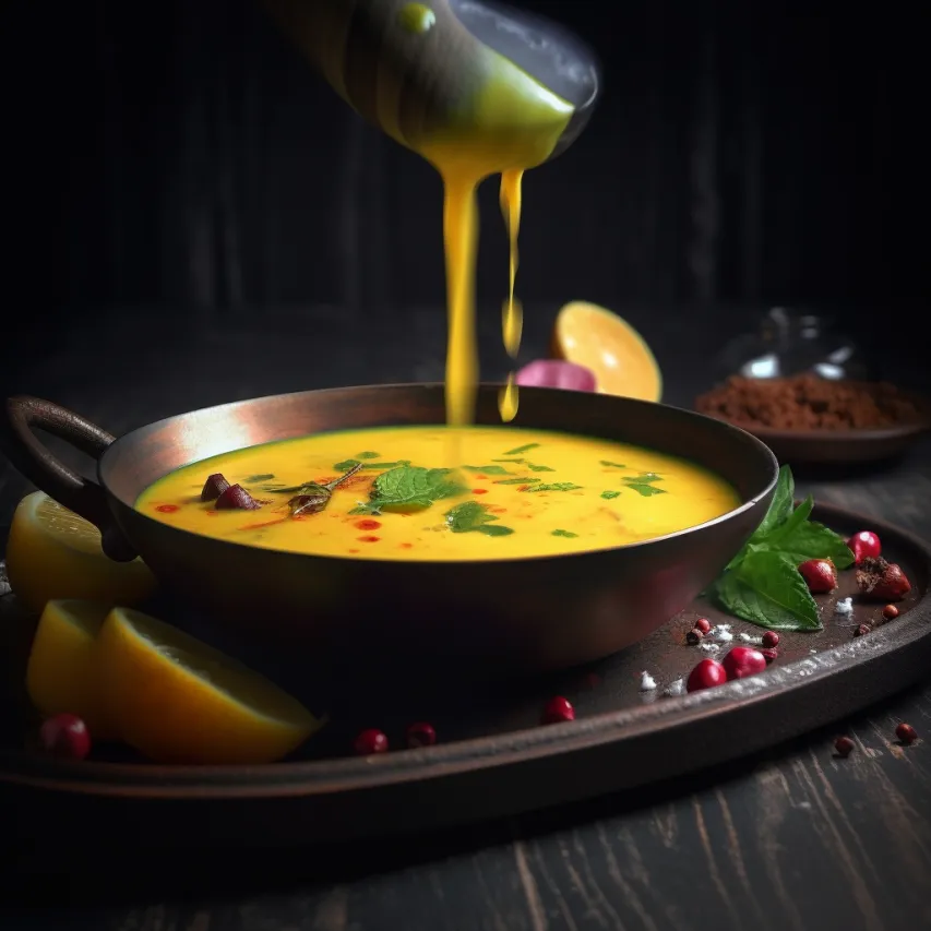 Mango Kadhi with Tempered Spices