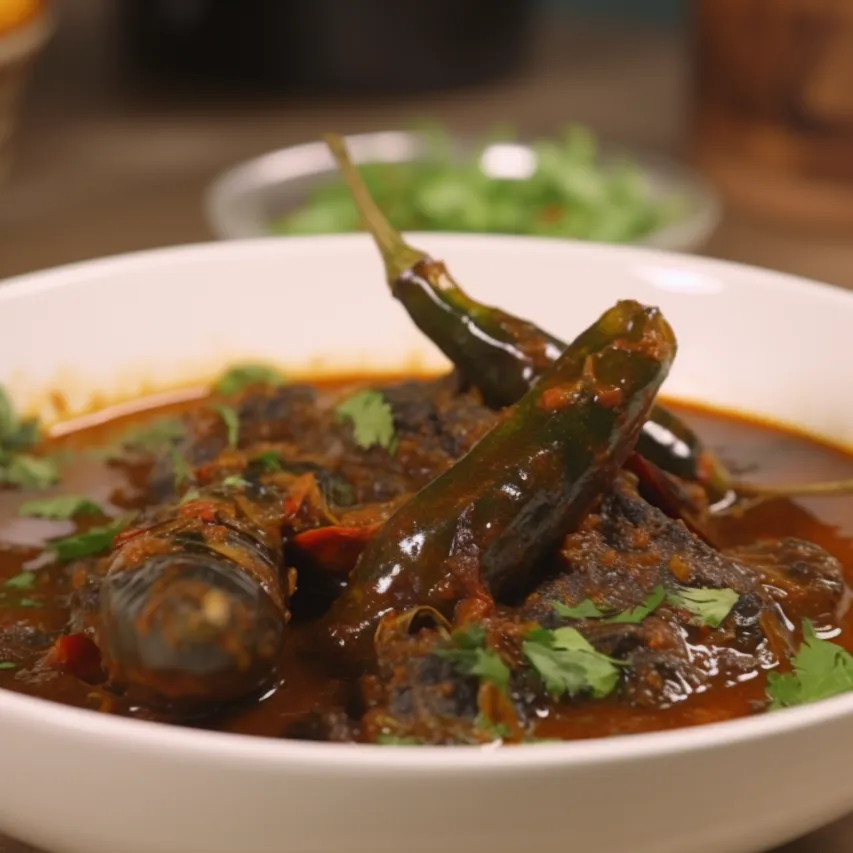 Tangy and Spicy Karela in Tamarind Gravy