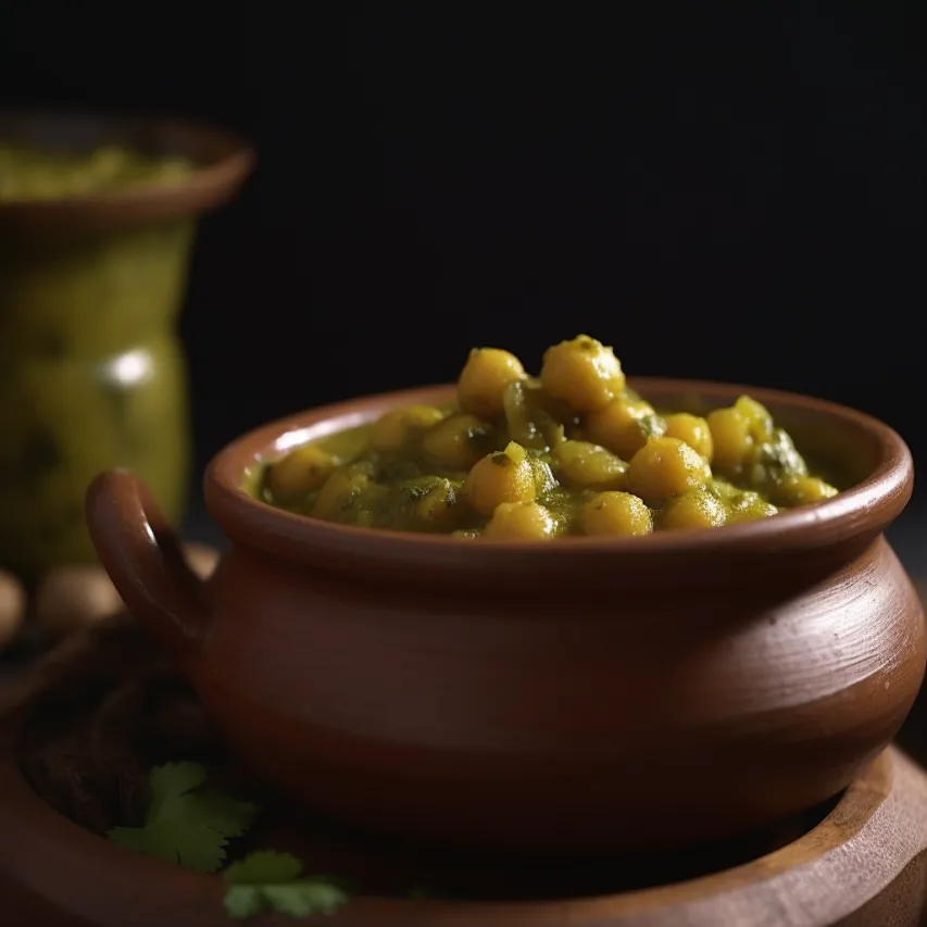 Green Chickpea and Potato Curry