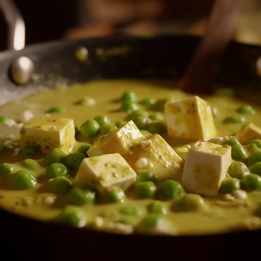 Creamy Green Peas and Paneer Curry