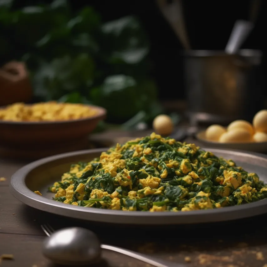 Spicy Spinach and Egg Scramble