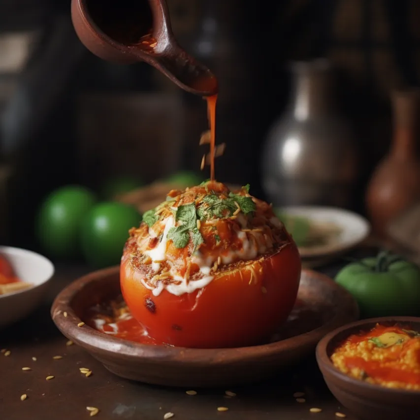 Banarasi Stuffed Tomato Chaat