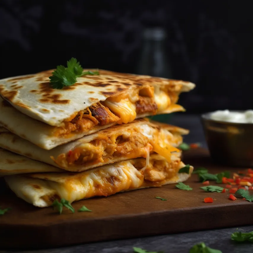 Spicy Chicken and Cheese Quesadillas