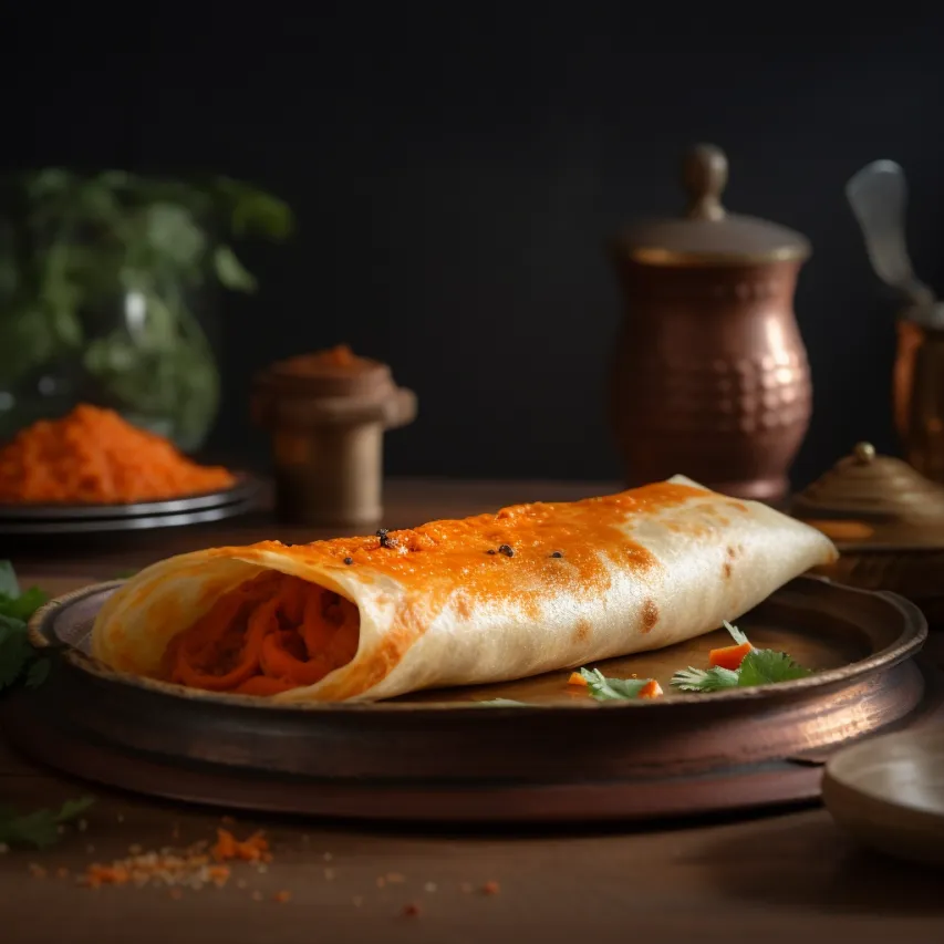 Spiced Carrot and Ginger Dosa