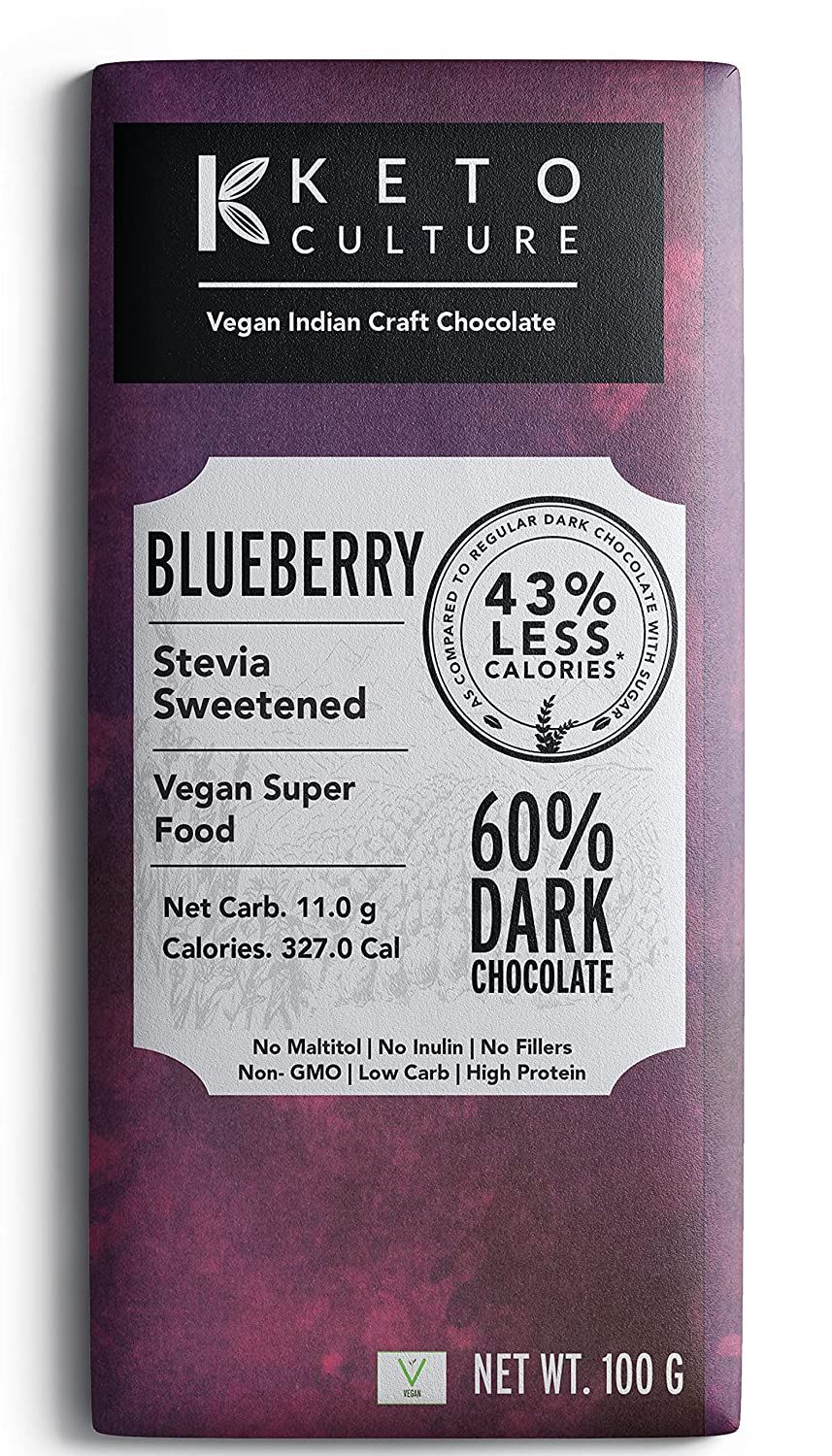 Keto Culture Blueberry Vegan Dark Chocolate Image