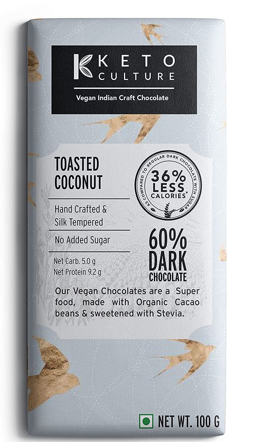 Keto Culture Coconut Vegan Dark Chocolate Image