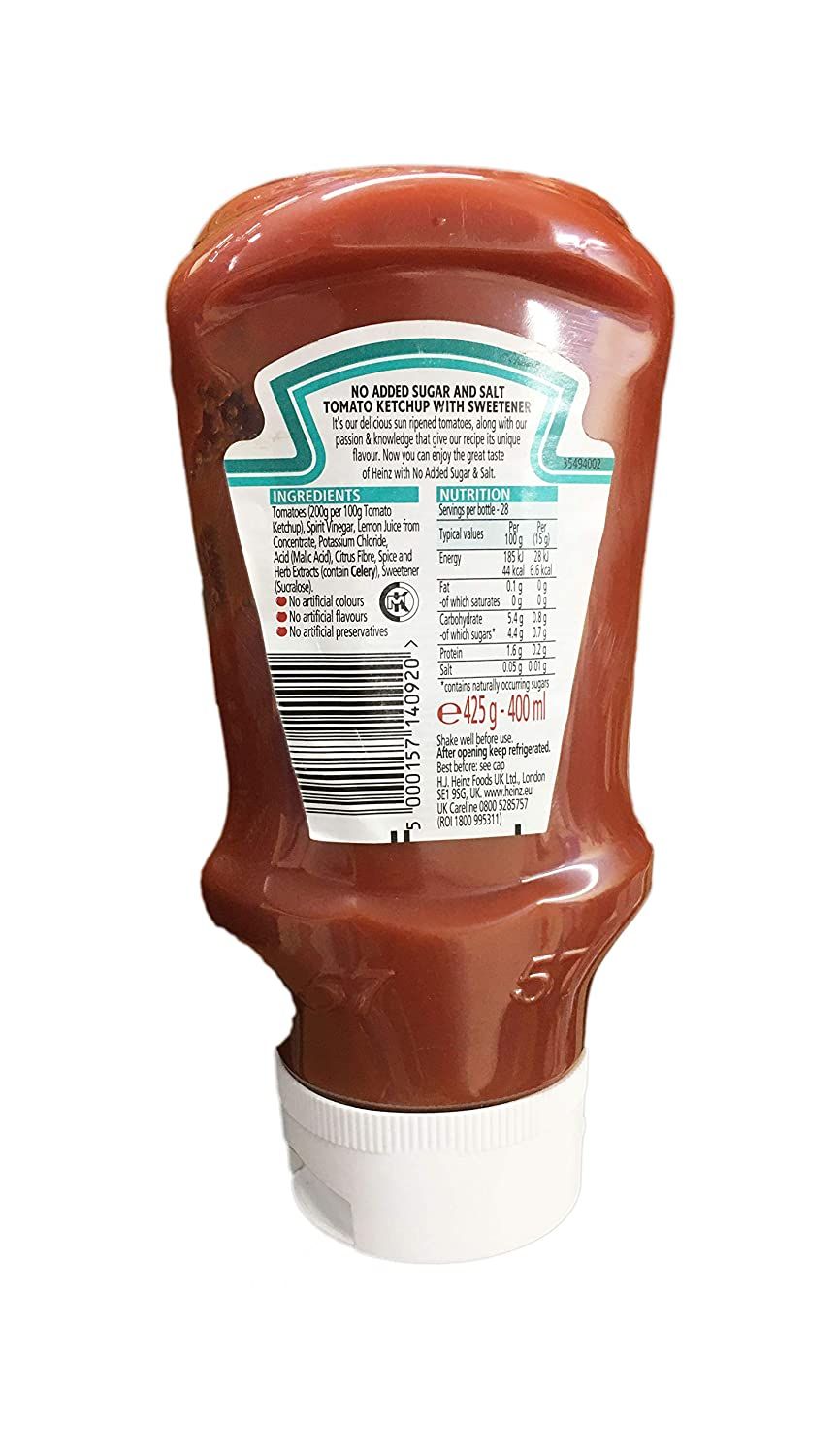 Heinz Tomato Ketchup with No Added Sugar & Salt Image