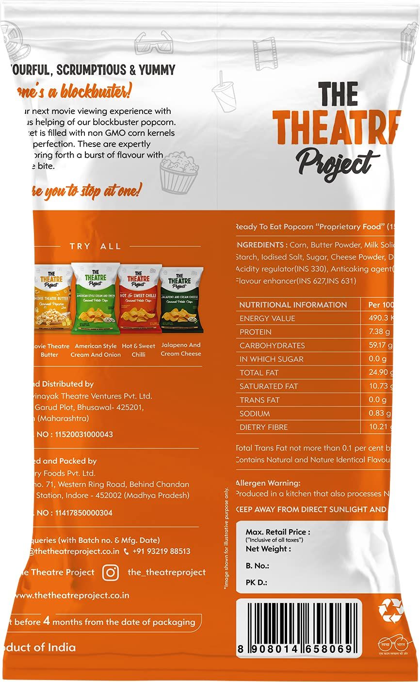 The Theatre Project Popcorn Cheddar Cheese Flavor Image