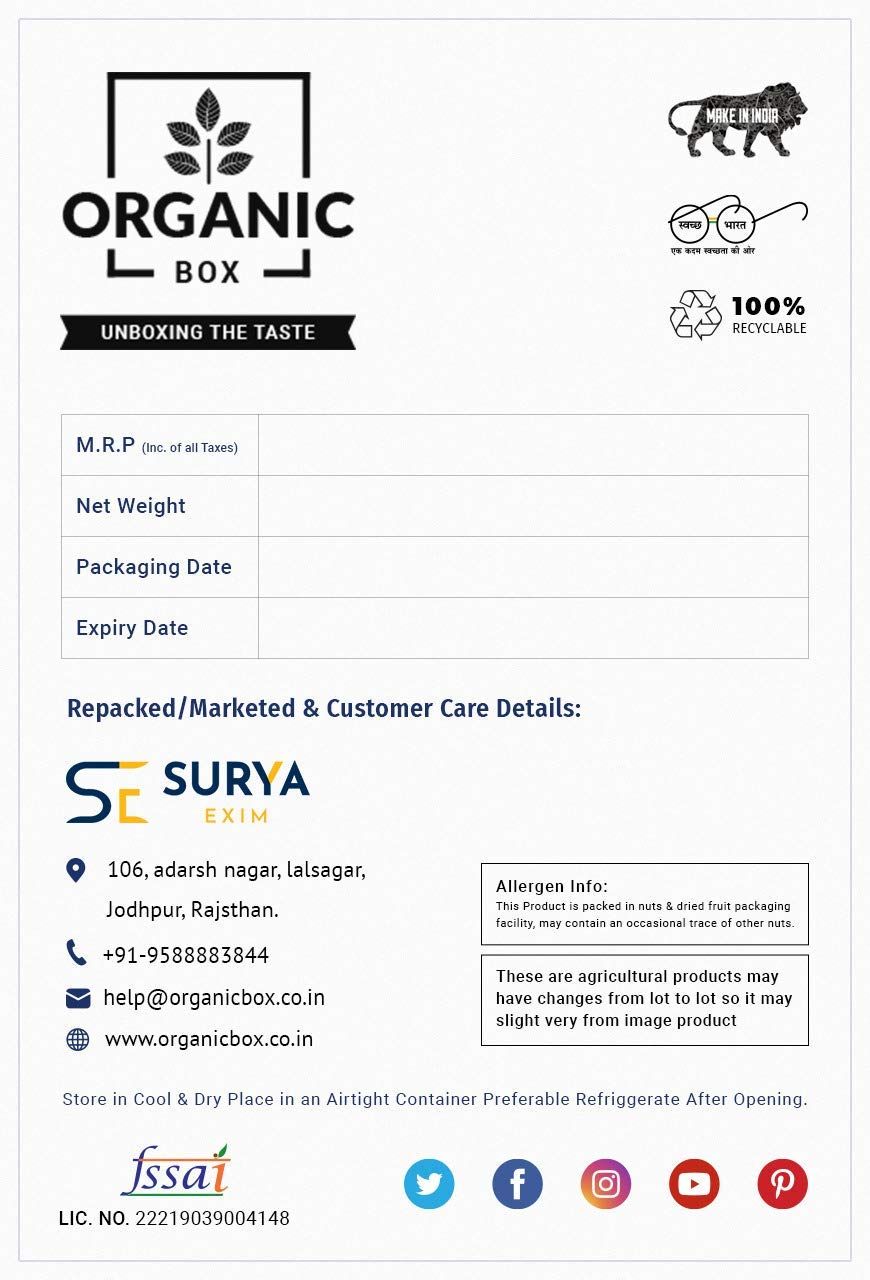 Organic Box Dry Seedless Dates Image