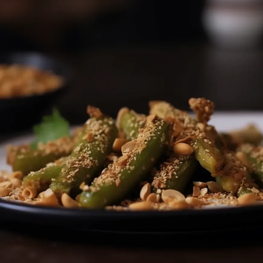 Crunchy Ivy Gourd With Sesame And Peanuts